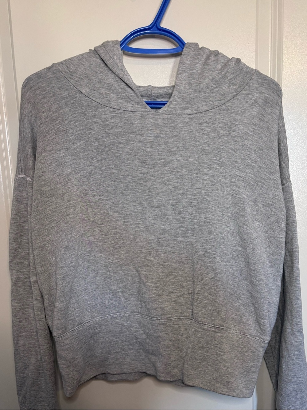 Waist Length aerie/Light Gray Hooded Pullover Sweater